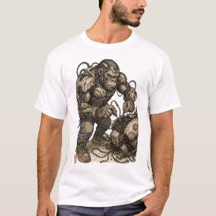 Camiseta Cyberpunk Gorilla Mecha