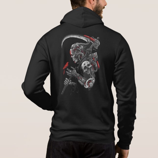 Camiseta Cyberpunk Grim Reaper (Verso)