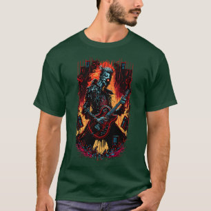 Camiseta Cyberpunk Guitar Gift Guitarist Rock Concert Festi