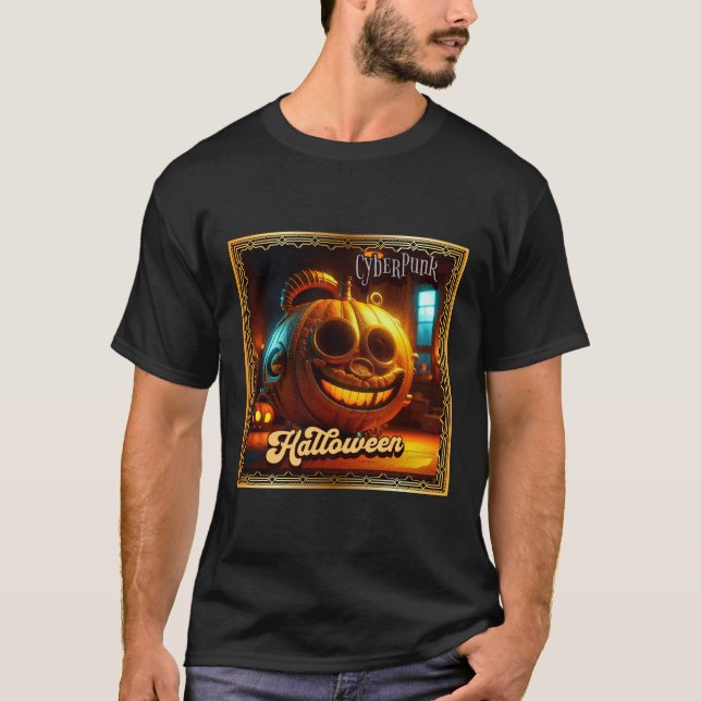 CAMISETA CYBERPUNK HALLOWEEN PUMPKIN (Frente)