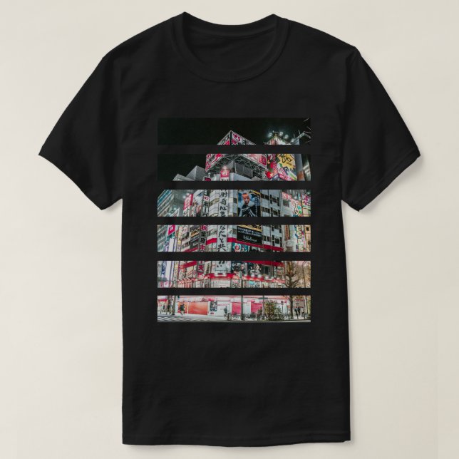 Camiseta Cyberpunk Japan Cityscape  (Frente do Design)