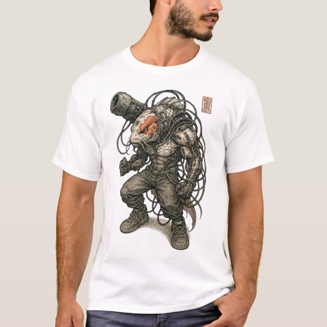 Camiseta Cyberpunk Koi Assassin (Frente)