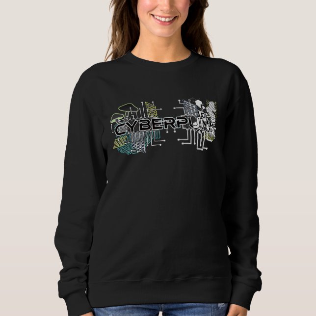 Camiseta Cyberpunk Mushroom Trippy Psychedelic Retro Glitch (Frente)