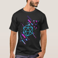 Cyberpunk Neon D20 Dice Tabletop RPG