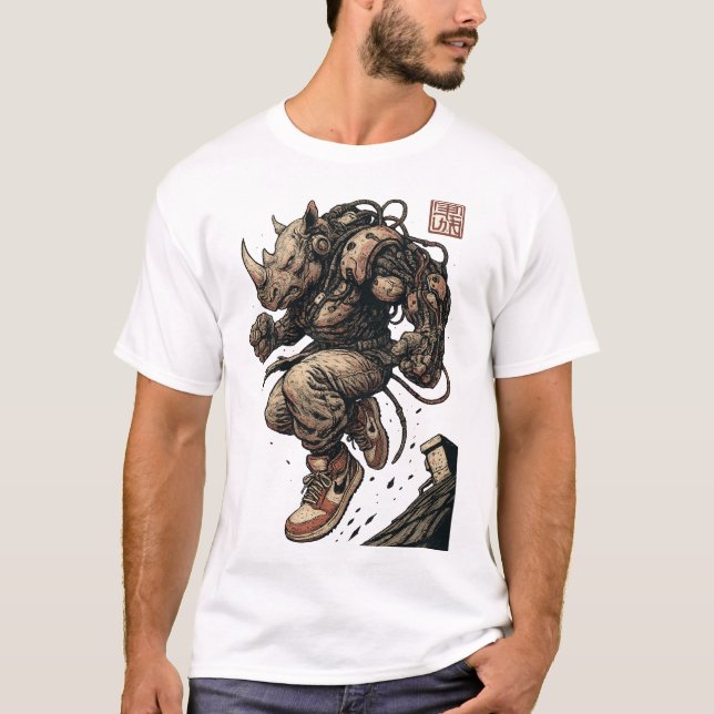 Camiseta Cyberpunk Rhino (Frente)
