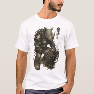 Camiseta Cyberpunk Rhino Berserker - Guerreiro Mutante