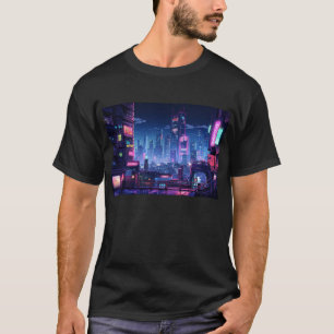 Camiseta Cyberpunk Rooftop Corner