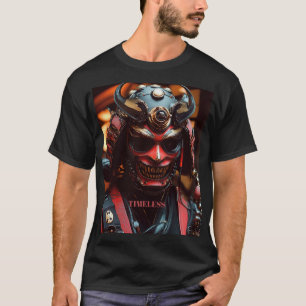 Camiseta Cyberpunk Samurai Hannya Mask