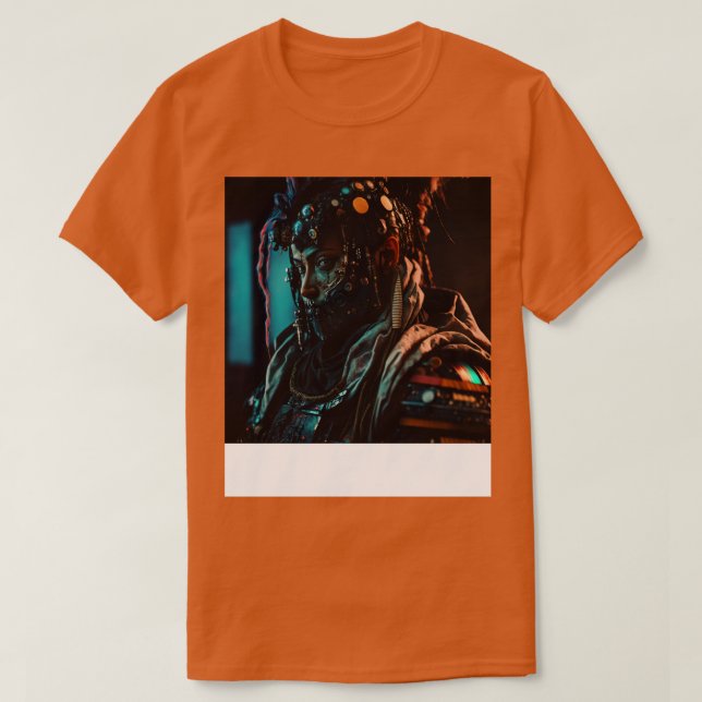 Camiseta Cyberpunk Samurai Warrior A I Gerou Artefato (Frente do Design)