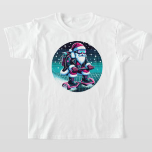 Camiseta Cyberpunk Santa Claus - Maomé de Arte Pixel de 8 B