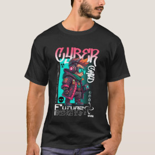 Camiseta Cyberpunk Streetwear Cyber Criança Futurística Urb
