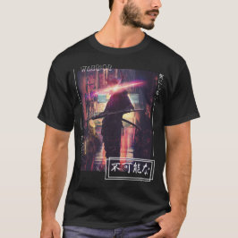 Camiseta Cyberpunk Streetwear, japonês, guerreiro de Samura