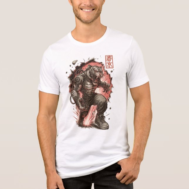 Camiseta Cyberpunk Tiger (Assassin) (Frente)