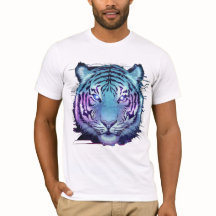 Cyberpunk Tiger T Shirt - Neon Circuit Animal