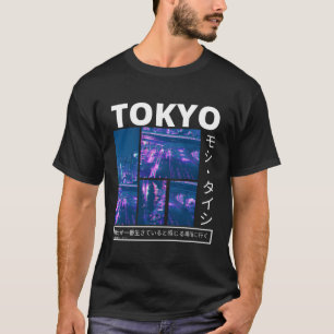 Camiseta Cyberpunk Tokyo Streetwear Aestético