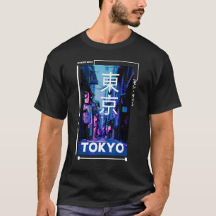 Camiseta Cyberpunk Tokyo Streetwear Aesthet Japonês