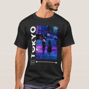 Camiseta Cyberpunk Tokyo Streetwear Aesthet Japonês