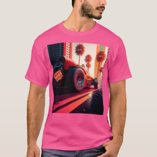 Camiseta Cyberpunk Ulun City Automobile Futurística AI Ge