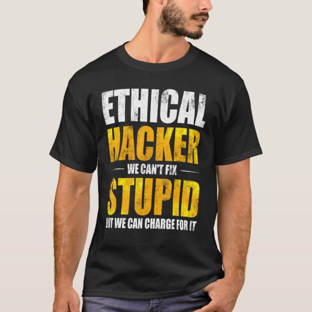 Camiseta Cybersecurity do Hacker Ético - Testor 6 da Caneta (Frente)