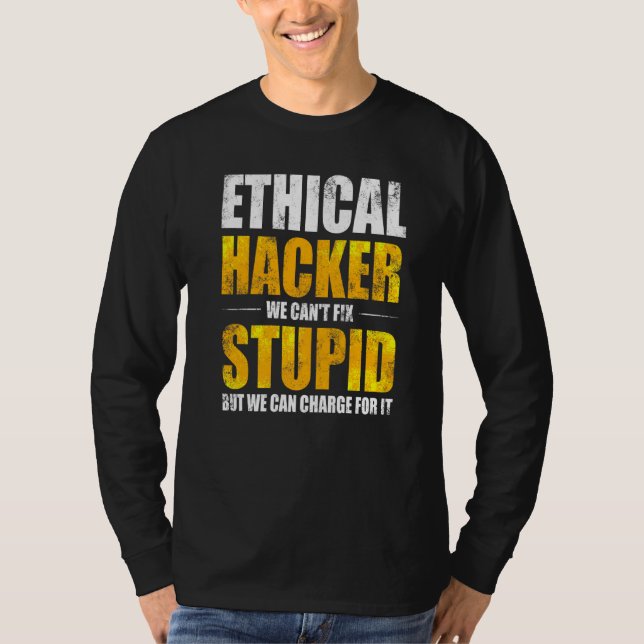 Camiseta Cybersecurity do Hacker Ético - Testor de Caneta 1 (Frente)
