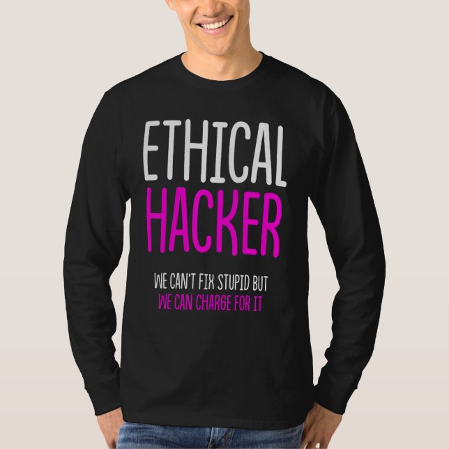 Camiseta Cybersecurity do Hacker Ético - Testor de Caneta 3 (Frente)