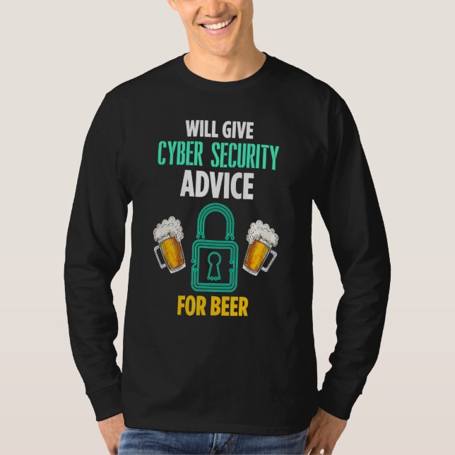 Camiseta Cybersecurity It Analyst For Beer Certified Tech S (Frente)