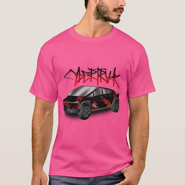 Camiseta Cybertruck vermelho (Frente)