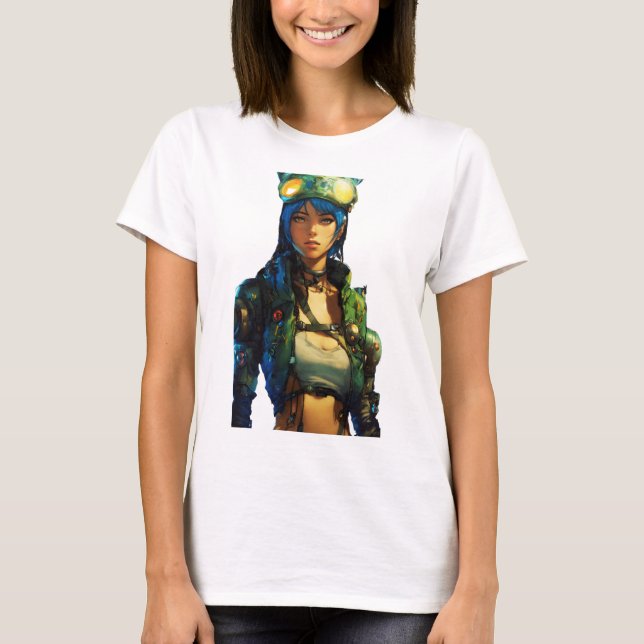 Camiseta Cyborg apocalíptico postado (Frente)