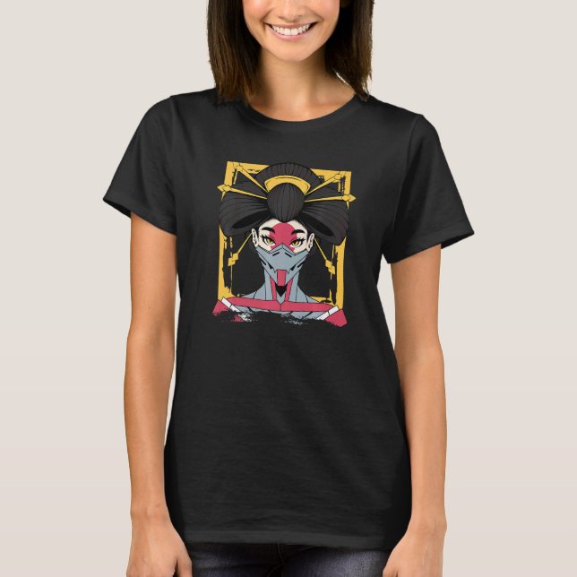 Camiseta Cyborg Geisha Japonês Cyber Aestética (Frente)