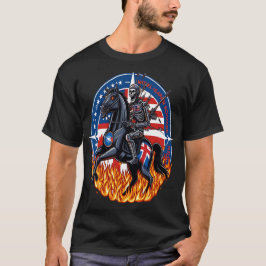 Camiseta "Cyborg Knight in Flames