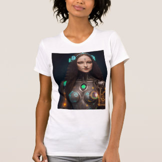 Camiseta Cyborg Mona brilhante moderna