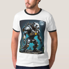 Camiseta Cyborg Panda Mech Warrior BattMode Tshirt