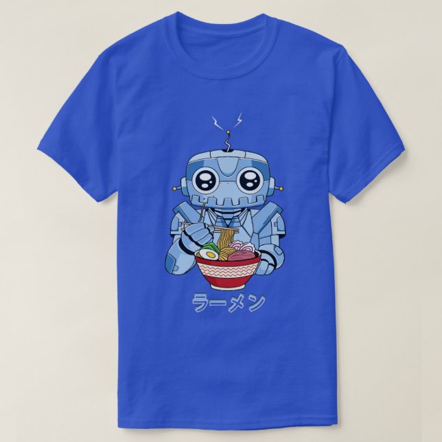 Camiseta Cyborg Robot Ramen Noodles Cyber Aestético (Frente do Design)