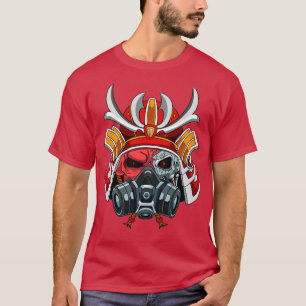 Camiseta Cyborg Samurai Warrior Bushido Cyber Aestético