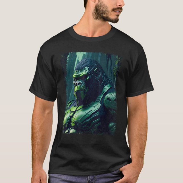 Camiseta Cyborg Silverback Gorilla - Gráfico (Frente)