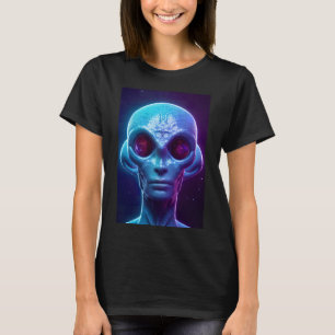 Camiseta Cyborg Único Digital com Cabeça Robótica Física do