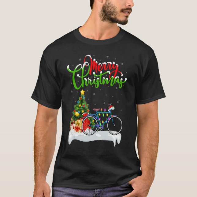 Camiseta Cycle   Xmas Decorations Santa Cycle Christmas (Frente)