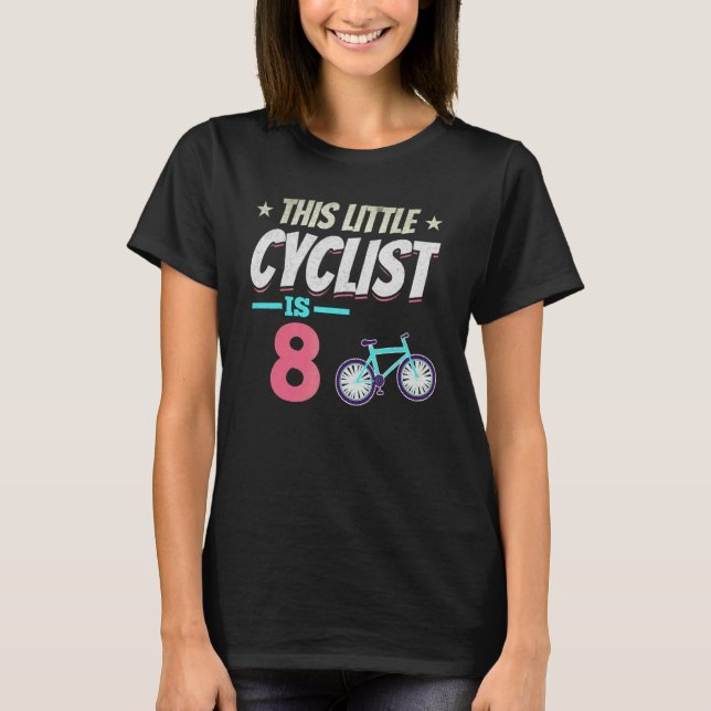 Camiseta Cycling Boys This Little Cyclist Is 8 Years Old Cy (Frente)