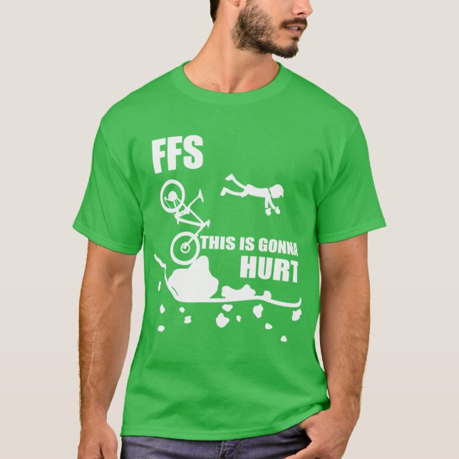 Camiseta Cycling Crash Funny Mountain Biking FFShis Is Gonn (Frente)