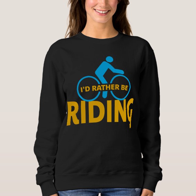 Camiseta Cycling I'd Rather Be Riding Yellow Blue (Frente)
