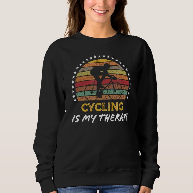 Camiseta Cycling Is My Therapy Retro Bike Rider Graphic (Frente)