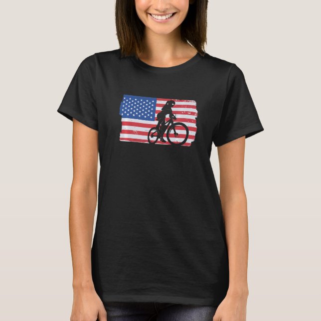 Camiseta Cycling Road Bike Us Flag Ciclo 1 (Frente)