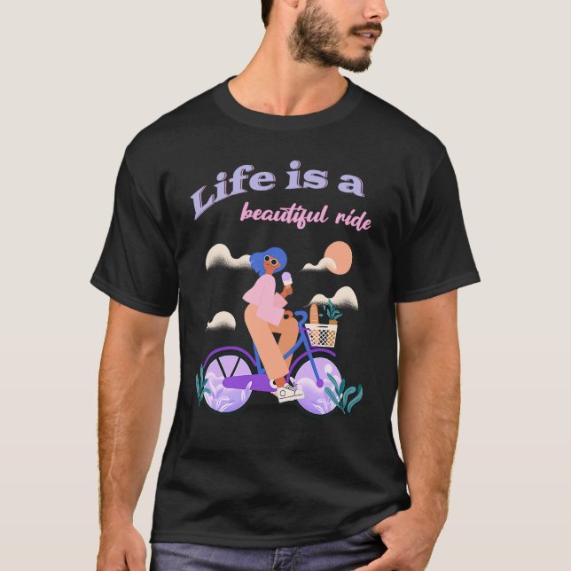 Camiseta Cycling Woman Life Is A Beautiful Ride (Frente)