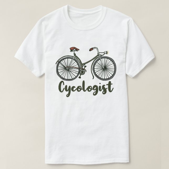 Camiseta Cycologist Funny Bike Bicicleta Ciclografando Pres (Frente do Design)