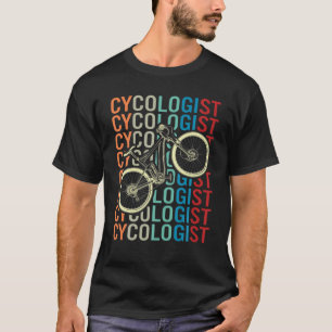 Camiseta Cycologist Retro Vintage Ciclista MTB Engraçado Ci