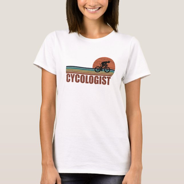 Camiseta Cycologist tem um ciclismo engraçado dizendo (Frente)