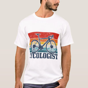 Camiseta Cycologist Vintage ciclando bicicleta correndo fur