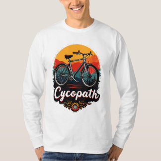 Camiseta Cycopath: Bike Energetica e Gráfico do pôr do sol