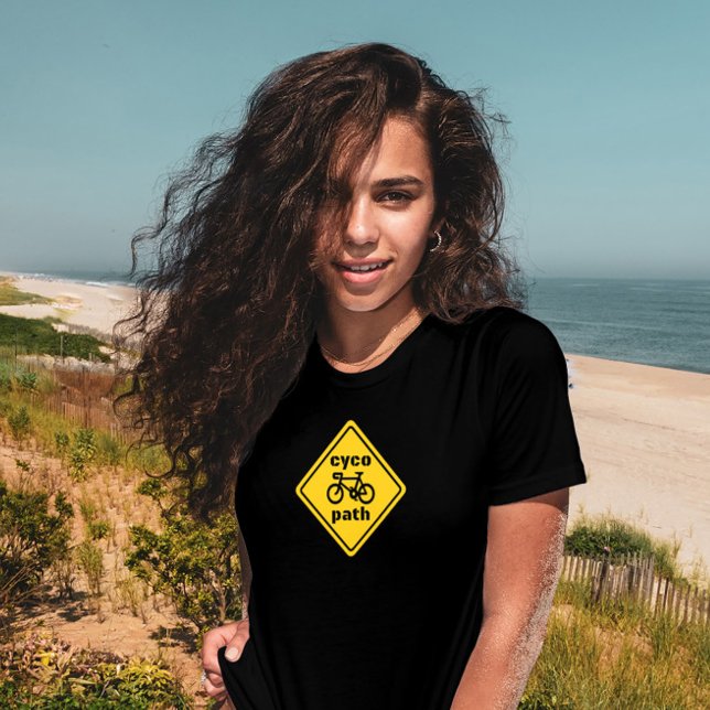 Camiseta Cycopath Funny Road Sign for Cycle Lover T Shirt (Criador carregado)