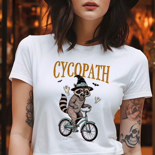 Camiseta Cycopath Vintage Raccoon Halloween (Criador carregado)